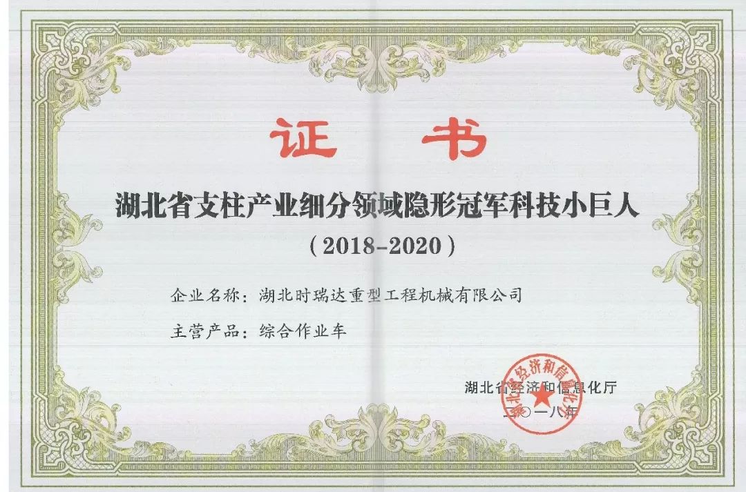 湖北开云网页版登录入口被授予“湖北省支柱产业细分领域隐形冠军科技小巨人”​